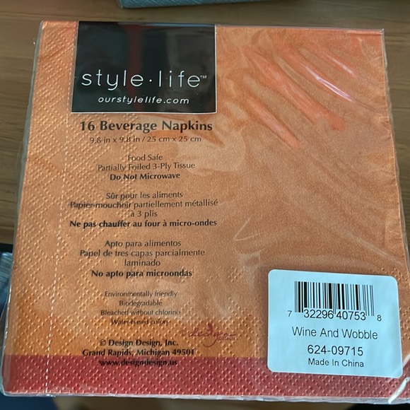 StyleLife 5 packs of Wine Napkins - Picture 5 of 11
